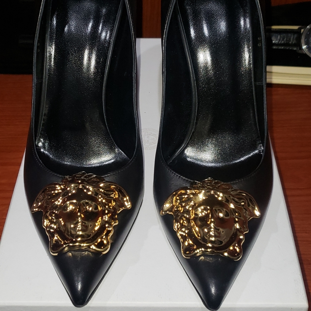 Versace Medusa head pumps